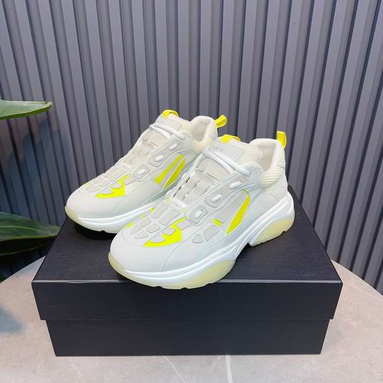 AMIRI Bone Runner — White / Neon Yellow