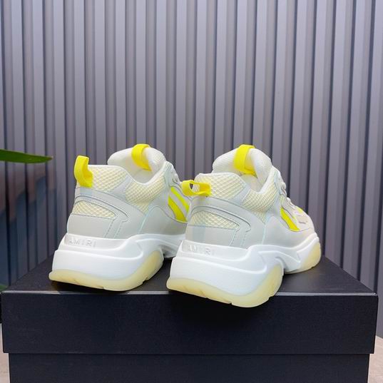 AMIRI Bone Runner — White / Neon Yellow